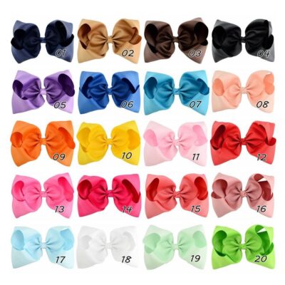 8 inch grosgrain ribbon hair bow