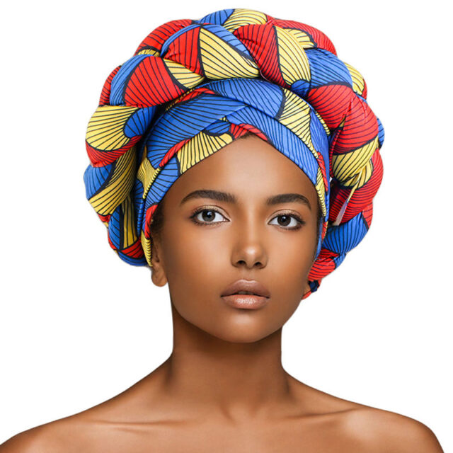 African Style Stretchy Big Braid Head Wrap Turban Factory (2) head wrap turban for ladies