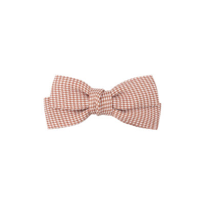 Houndstooth velvet hair bow