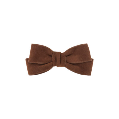 Houndstooth velvet hair bow