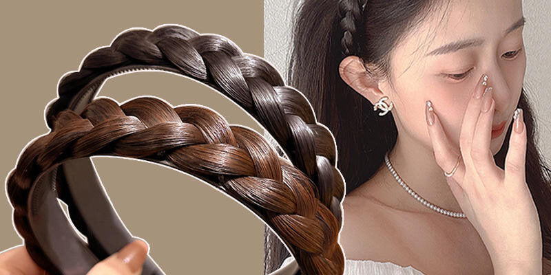 Bulk Fishbone Braided Headbands Wide Twist Wig Style for Women (6) headbands twist wig style for women