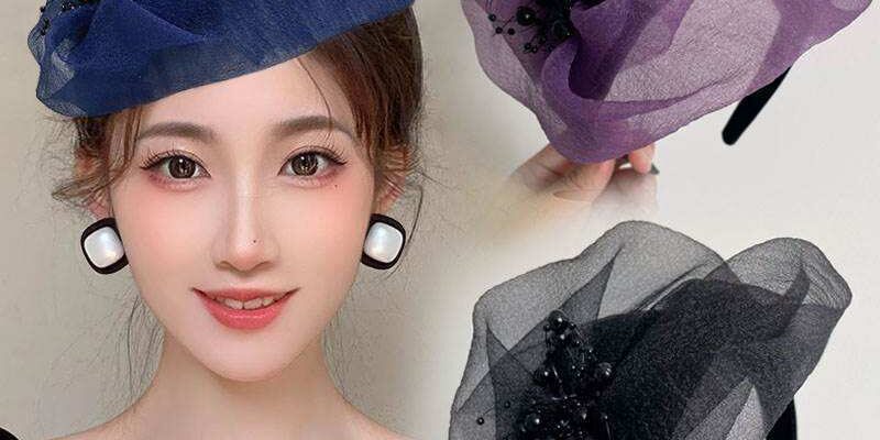 Bulk Wide Net Elastic Headbands with Teeth for Women Girls (6) headbands elastic hairbands with teeth