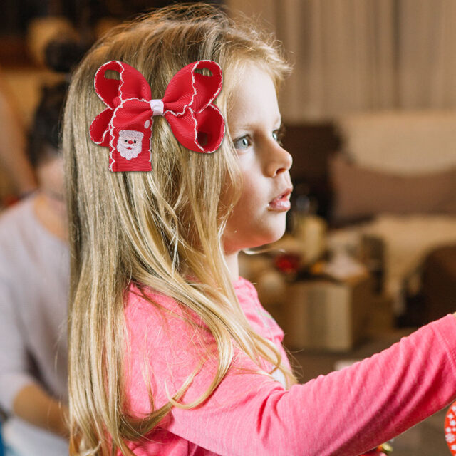 ribbon hair bow clips for girls