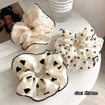 mesh hair scrunchies Korea style