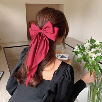 Large satin custom bow hair