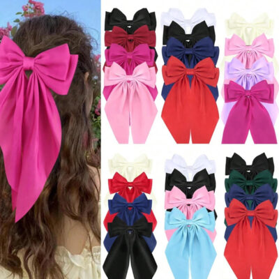 Large satin custom bow hair