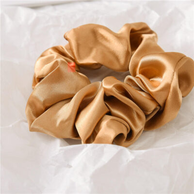 Custom silk scrunchies set with satin