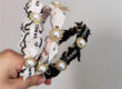 pleated ribbon headbands for women