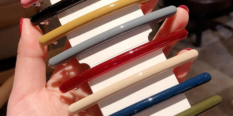 French Hair Barrette Metal Resin Plastic Hair Pin Clip Factory (6) resin plastic hair pin clip