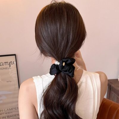 Korean pearl satin scrunchies wholesale