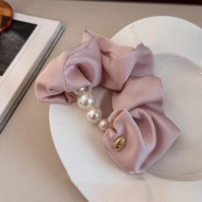 Korean pearl satin scrunchies wholesale