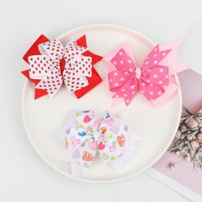 Pretty ribbon bow hairpins