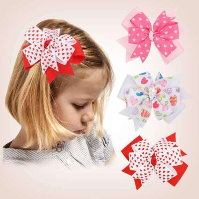 Pretty ribbon bow hairpins
