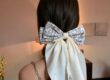 Large ribbon hair bows with long tail