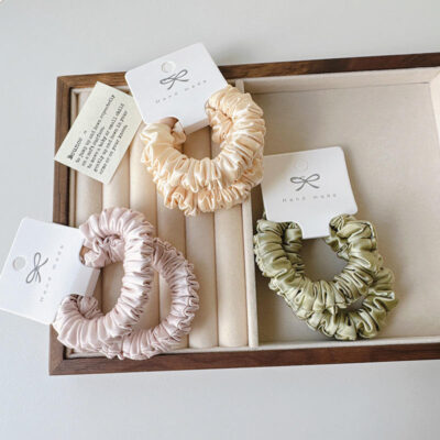 silk charmeuse scrunchies hair ties