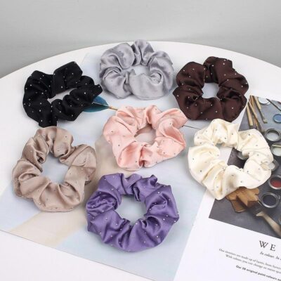 scrunchies solid color elastic hair ties