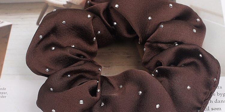Rhinestone Diamond Scrunchies Women Elastic Hair Ties Supplier (5) scrunchies solid color elastic hair ties