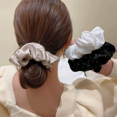 scrunchies solid color elastic hair ties