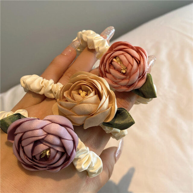 Vintage flower scrunchies wholesale