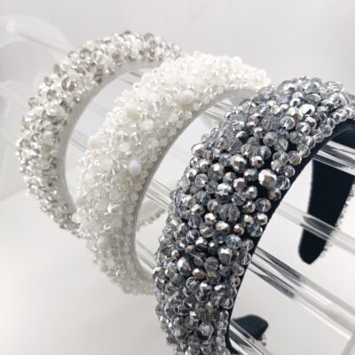 crystal beaded wedding headbands