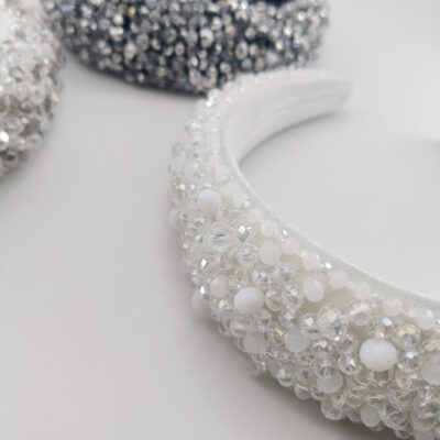 crystal beaded wedding headbands