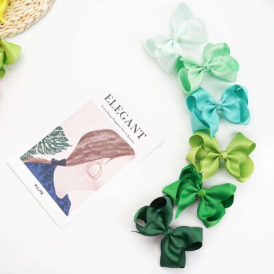 ribbon hair bows with clips kids