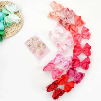 ribbon hair bows with clips kids