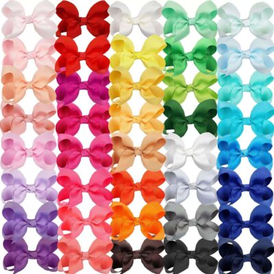 ribbon hair bows with clips kids