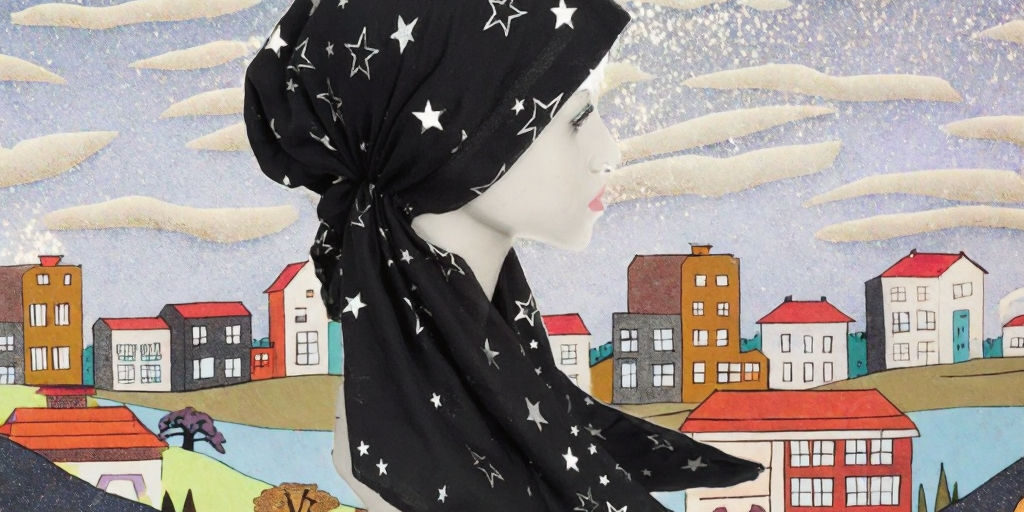 Women’s Viscose Tichel Metallic Black Pre-Tied Headscarf Manufacturer (3) metallic black pre-tied headscarf