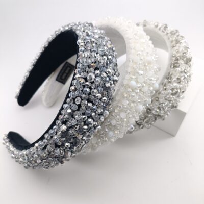 crystal beaded wedding headbands